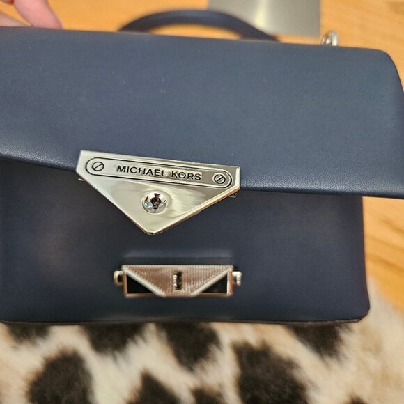 Michael Kors Cece Small Shoulder & Crossbody Bag - Navy - Picture 4 of 10